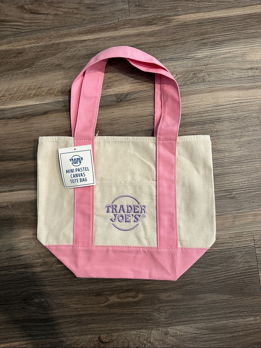 Trader Joe’s Mini Pastel Pink Tote
